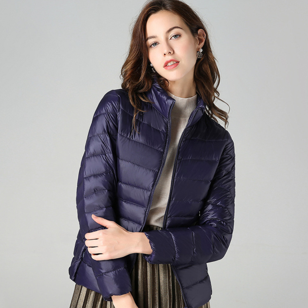 Stockholm Atelier™ | Aurora - Ny Ultralight Jakke med Hvide Andefjer