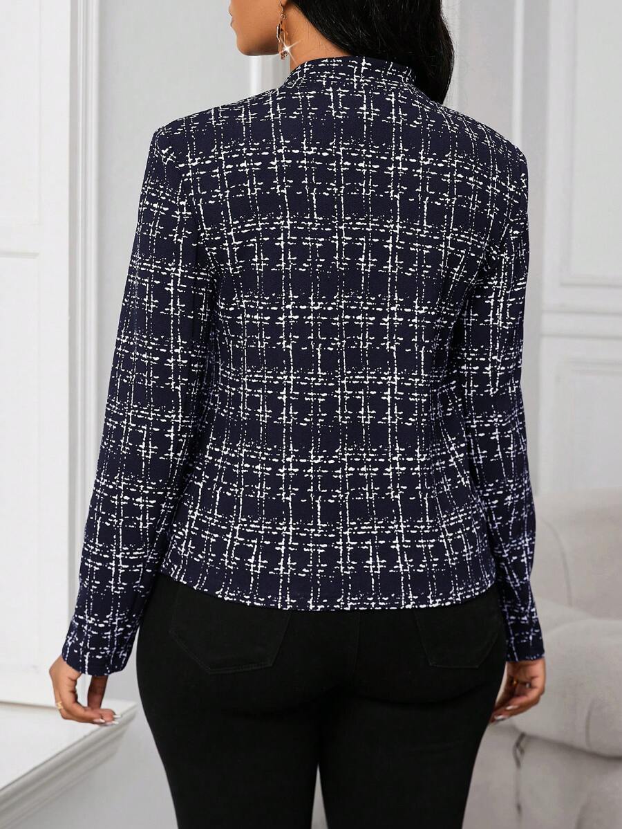Stockholm Atelier™ - Chic Plaid Blazer