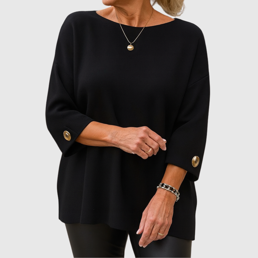 Sonja | Elegant blus med knapdetaljer