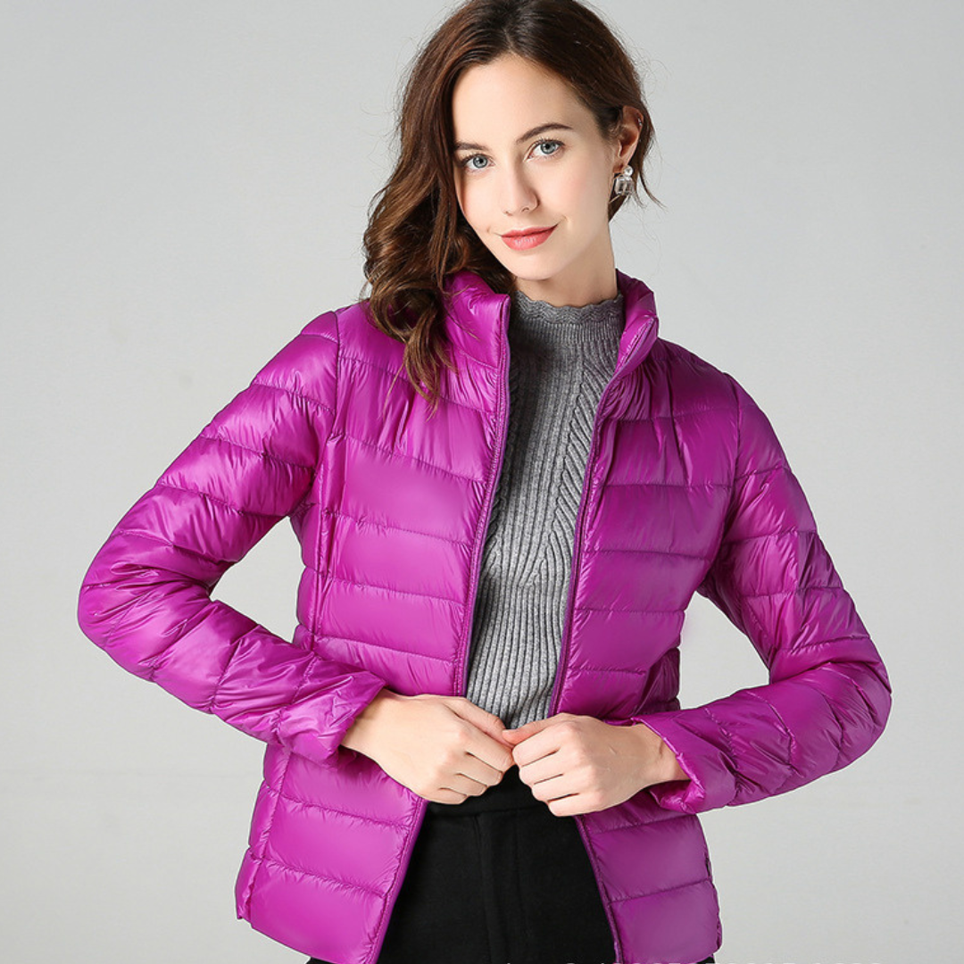 Stockholm Atelier™ | Aurora - Ny Ultralight Jakke med Hvide Andefjer