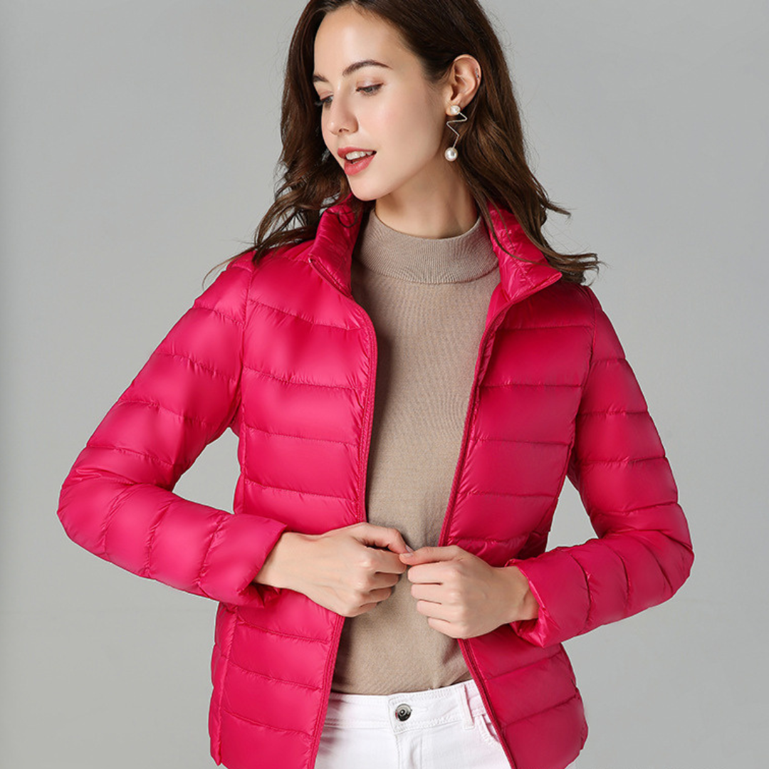 Stockholm Atelier™ | Aurora - Ny Ultralight Jakke med Hvide Andefjer