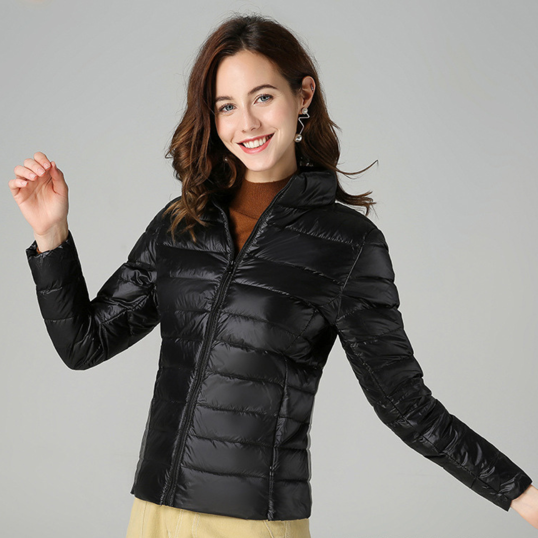 Stockholm Atelier™ | Aurora - Ny Ultralight Jakke med Hvide Andefjer