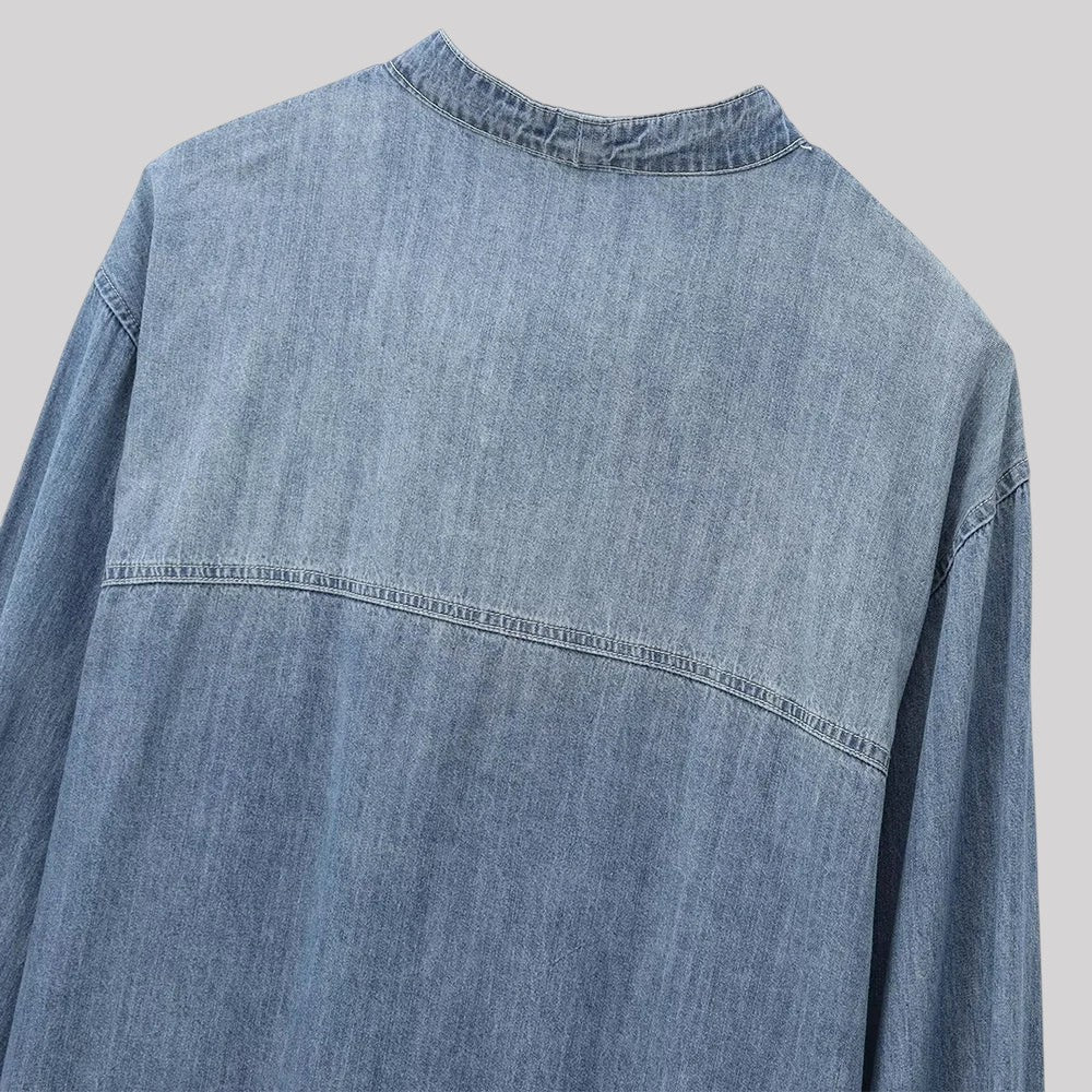 Clémence | Denimblus med rosett