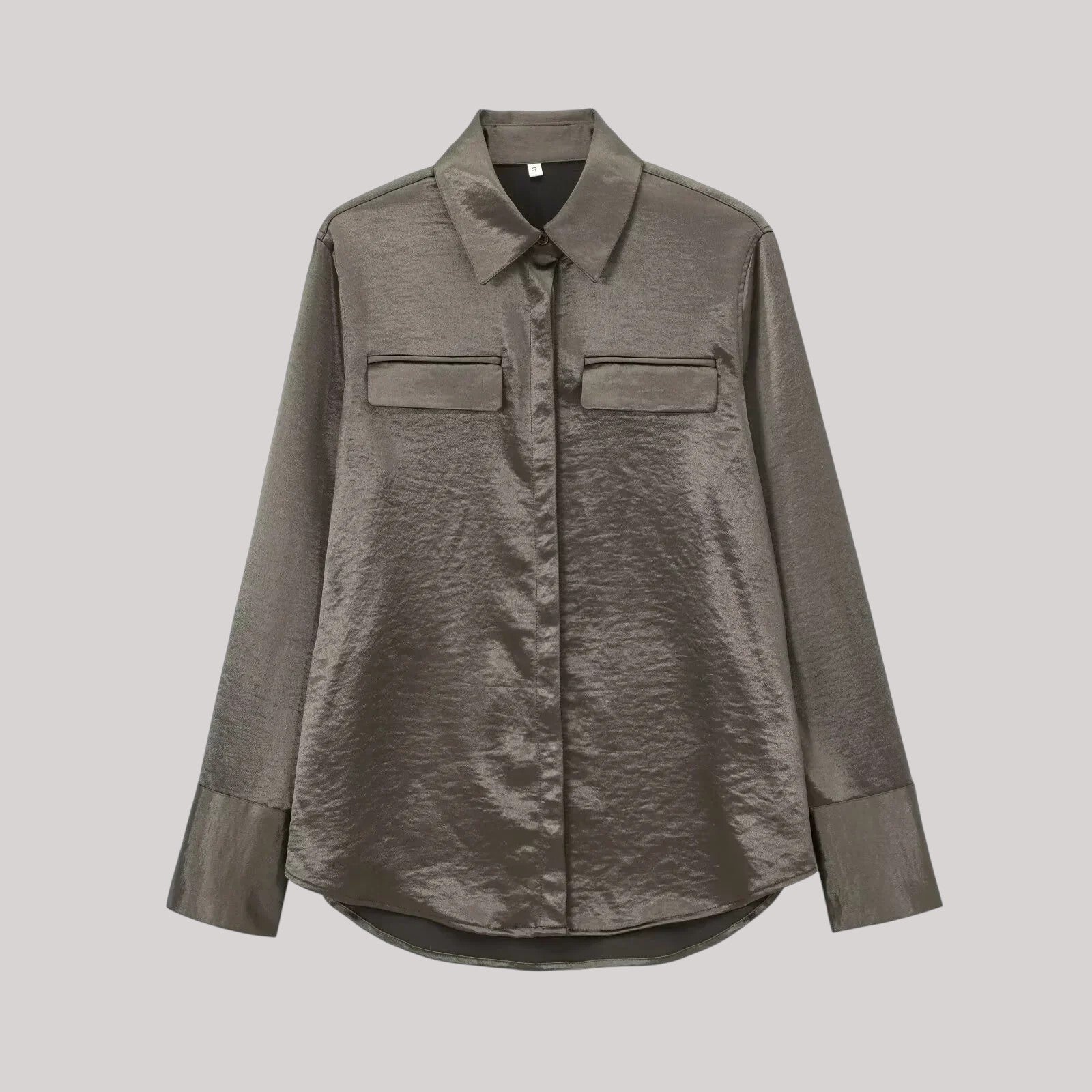 Léocadie | Glansig blus med detalj