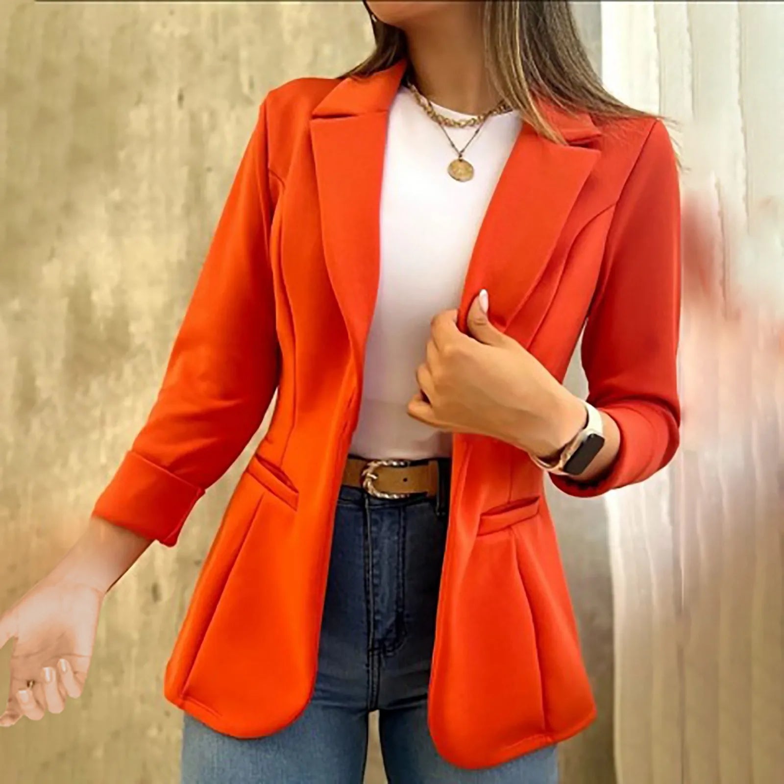 Stockholm Atelier™ - Minimalist Long Sleeve Blazer