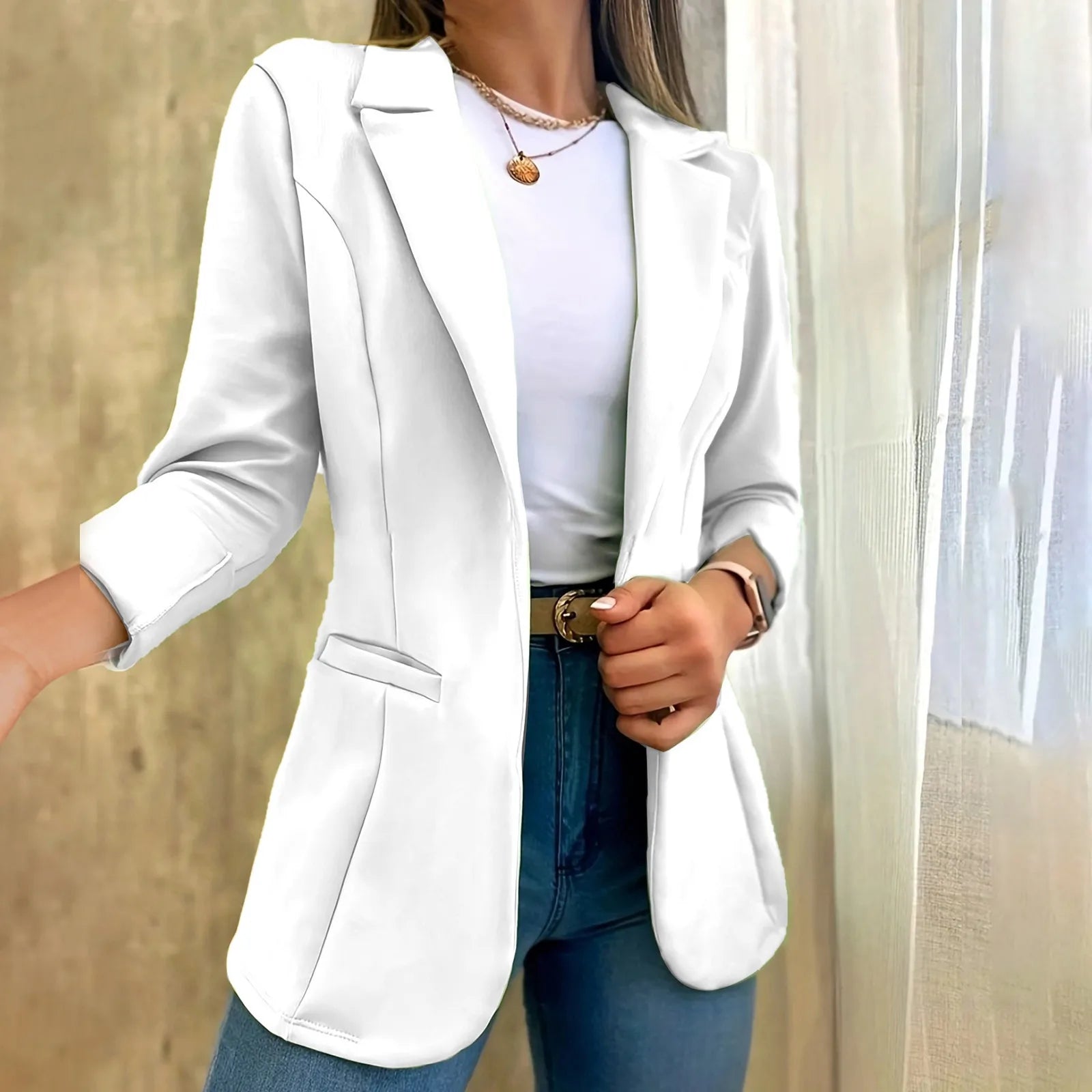 Stockholm Atelier™ - Minimalist Long Sleeve Blazer