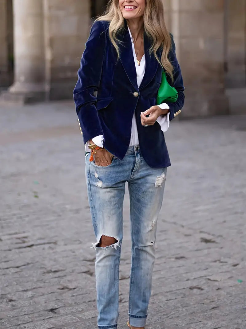 Stockholm Atelier™ - Elegant Velvet Blazer