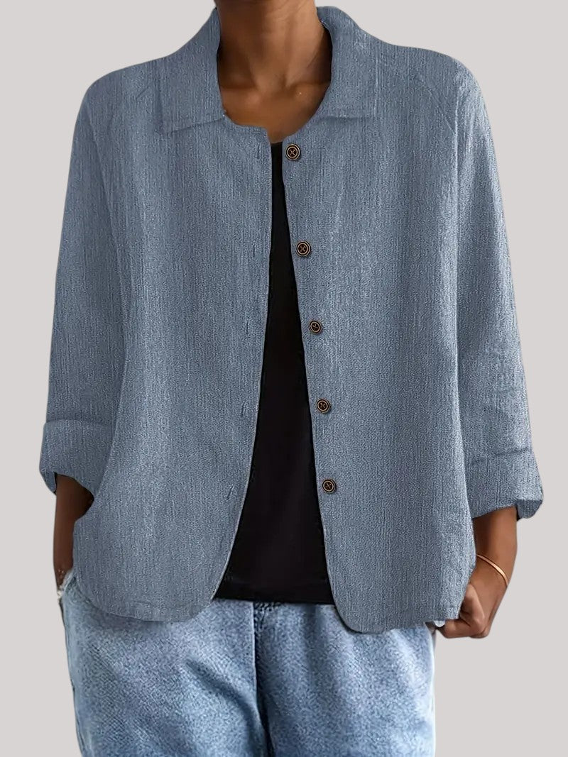 Stockholm Atelier™ – Lätt Skjortjacka i Linneblandning
