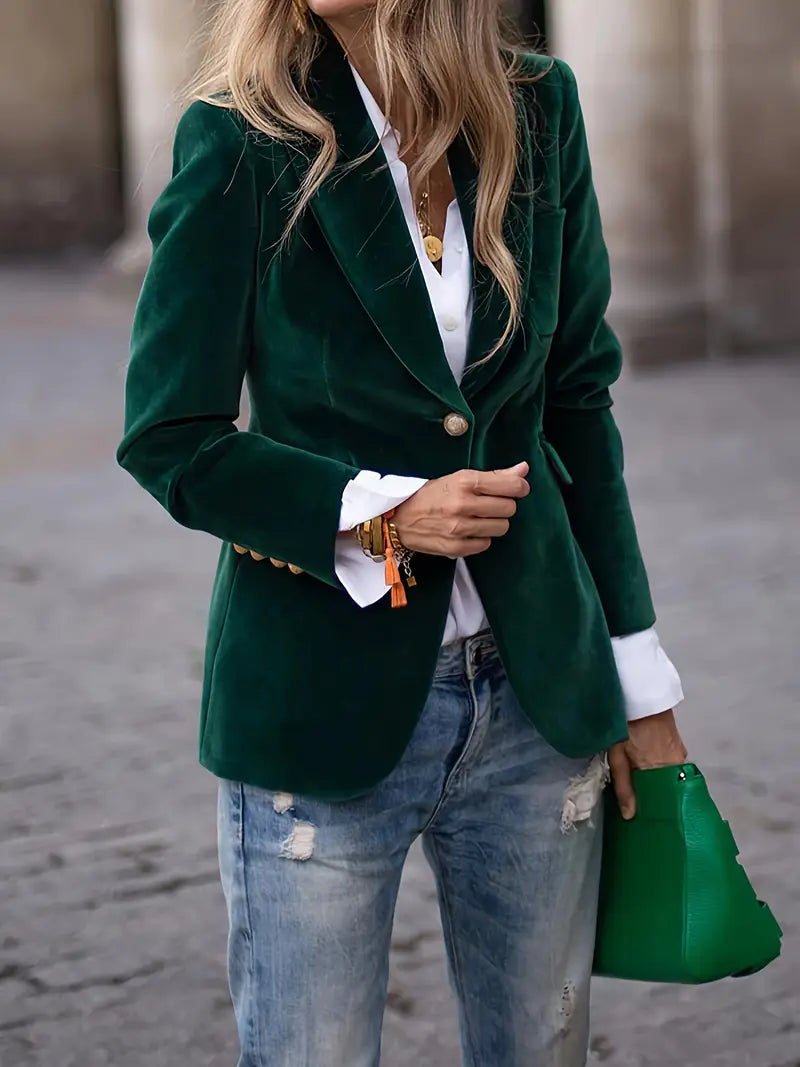 Stockholm Atelier™ - Elegant Velvet Blazer