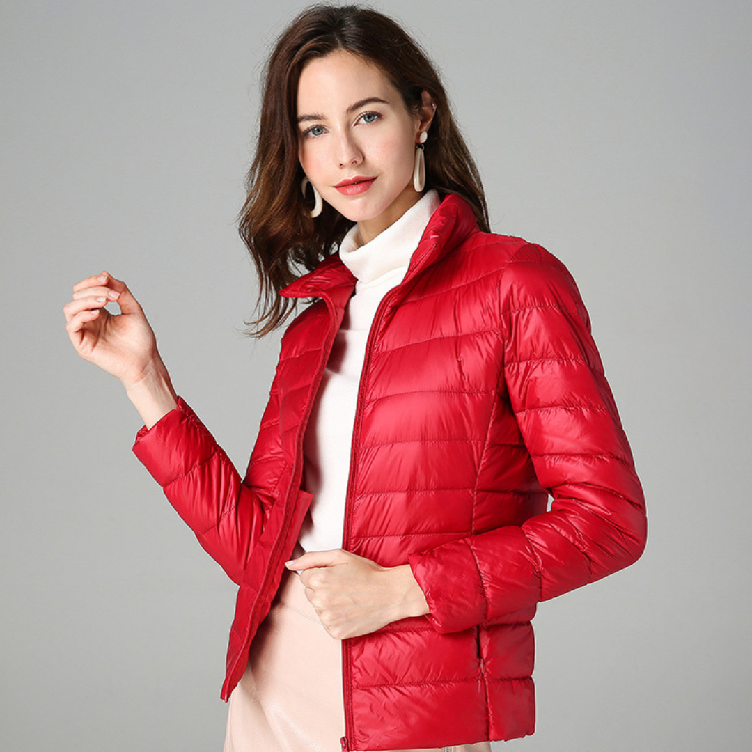 Stockholm Atelier™ | Aurora - Ny Ultralight Jakke med Hvide Andefjer