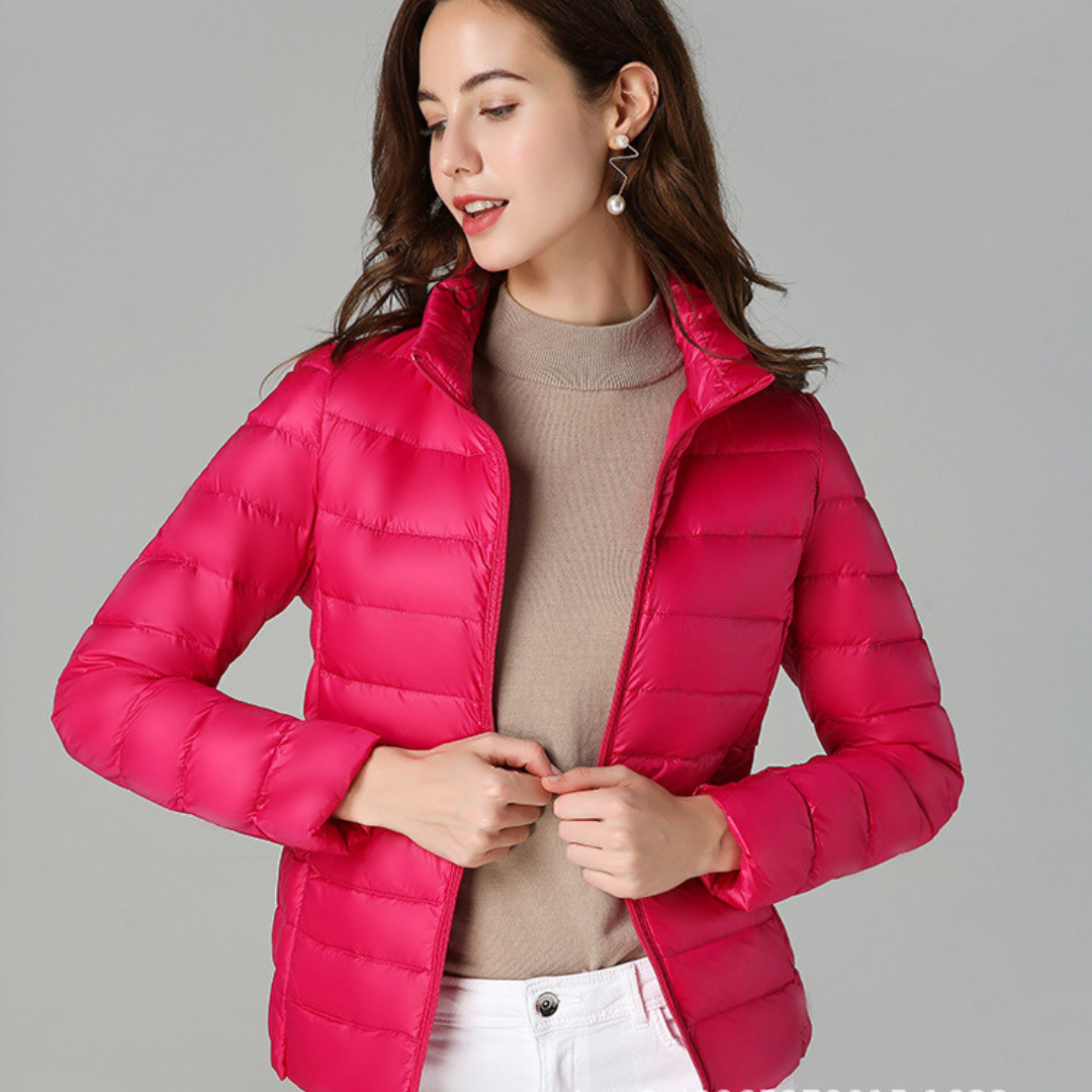 Stockholm Atelier™ | Aurora - Ny Ultralight Jakke med Hvide Andefjer