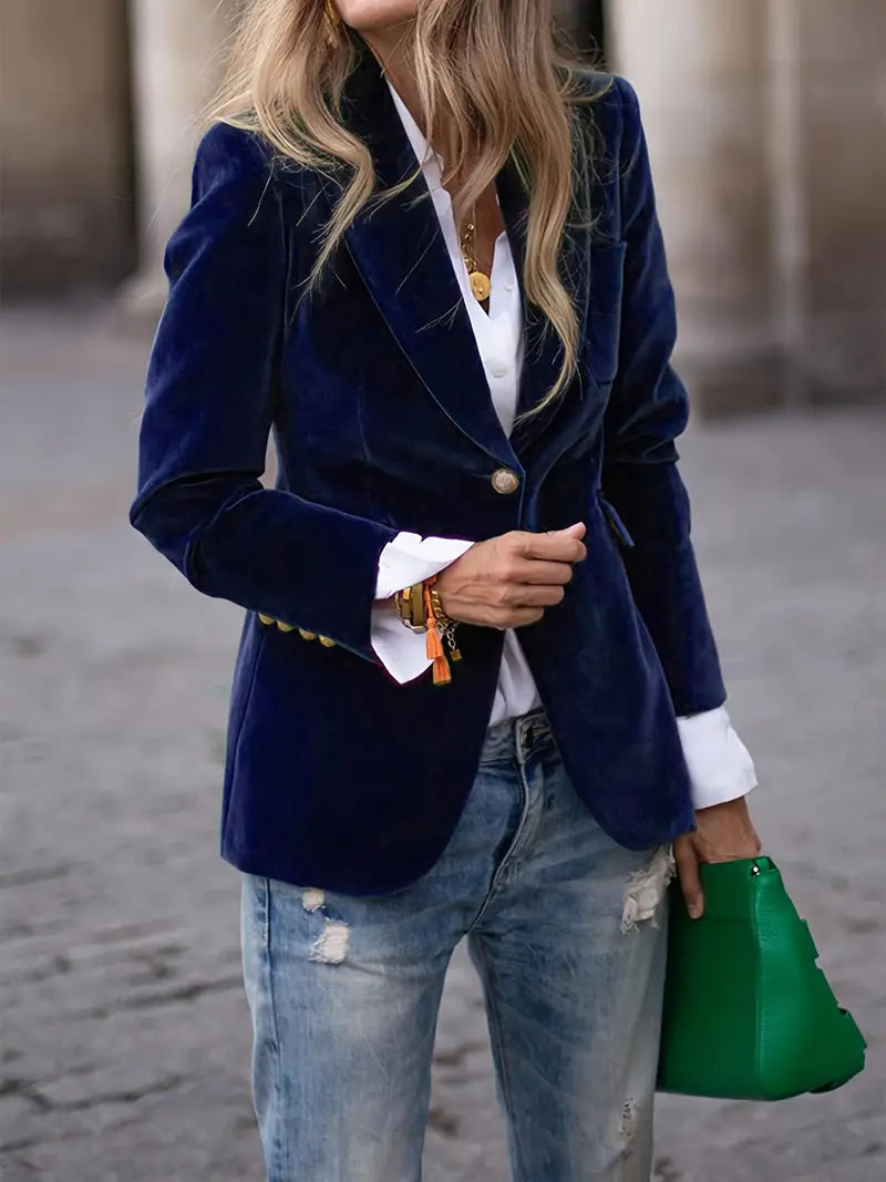Stockholm Atelier™ - Elegant Velvet Blazer
