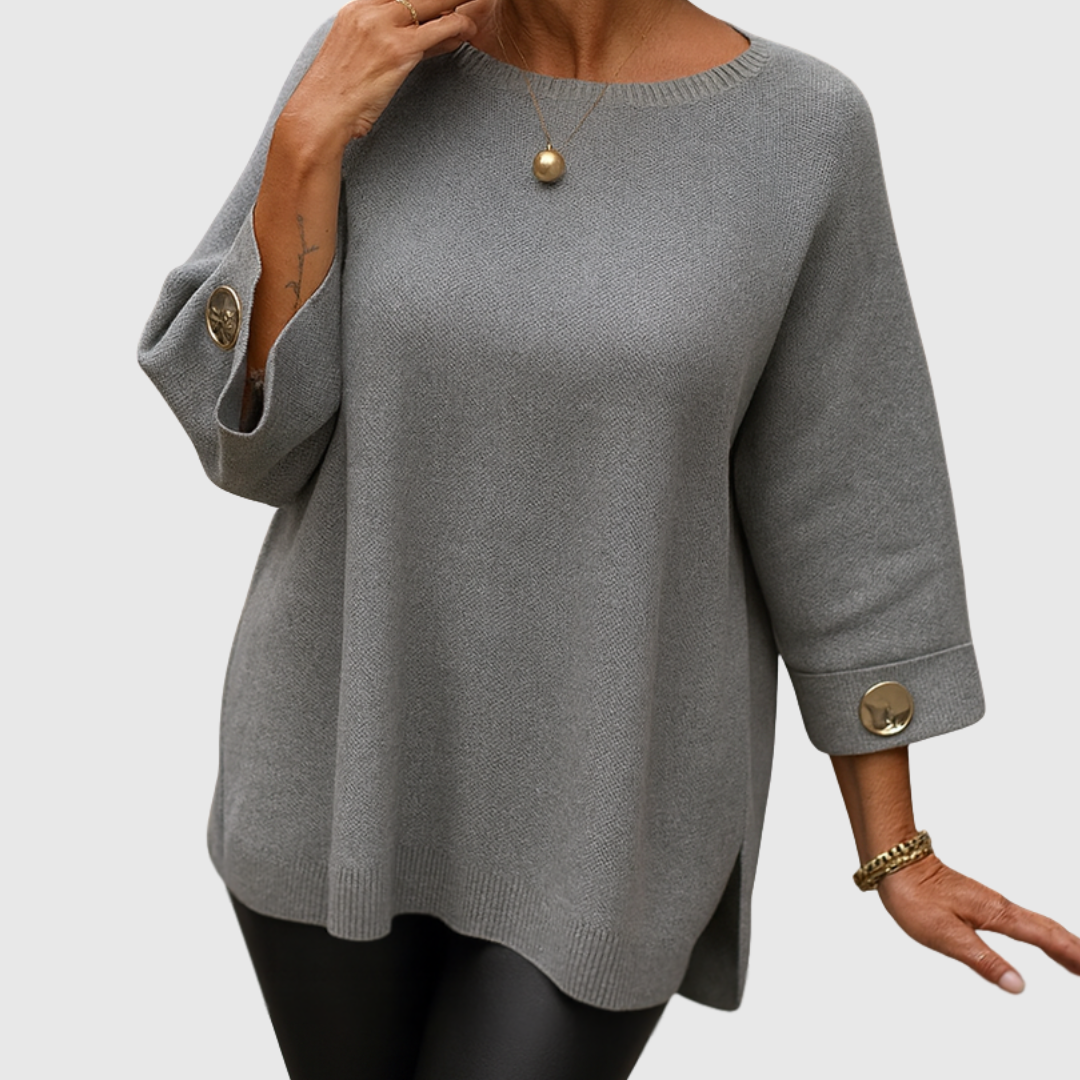 Sonja | Elegant blus med knapdetaljer