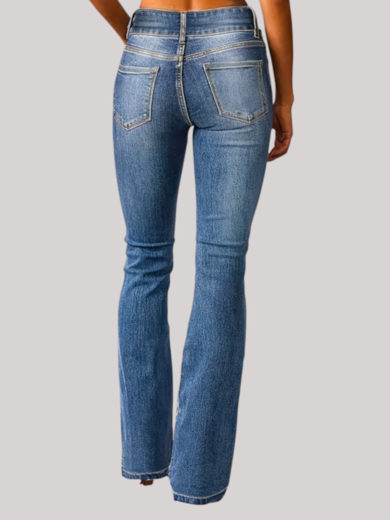 Aya | Högmidjade flare jeans