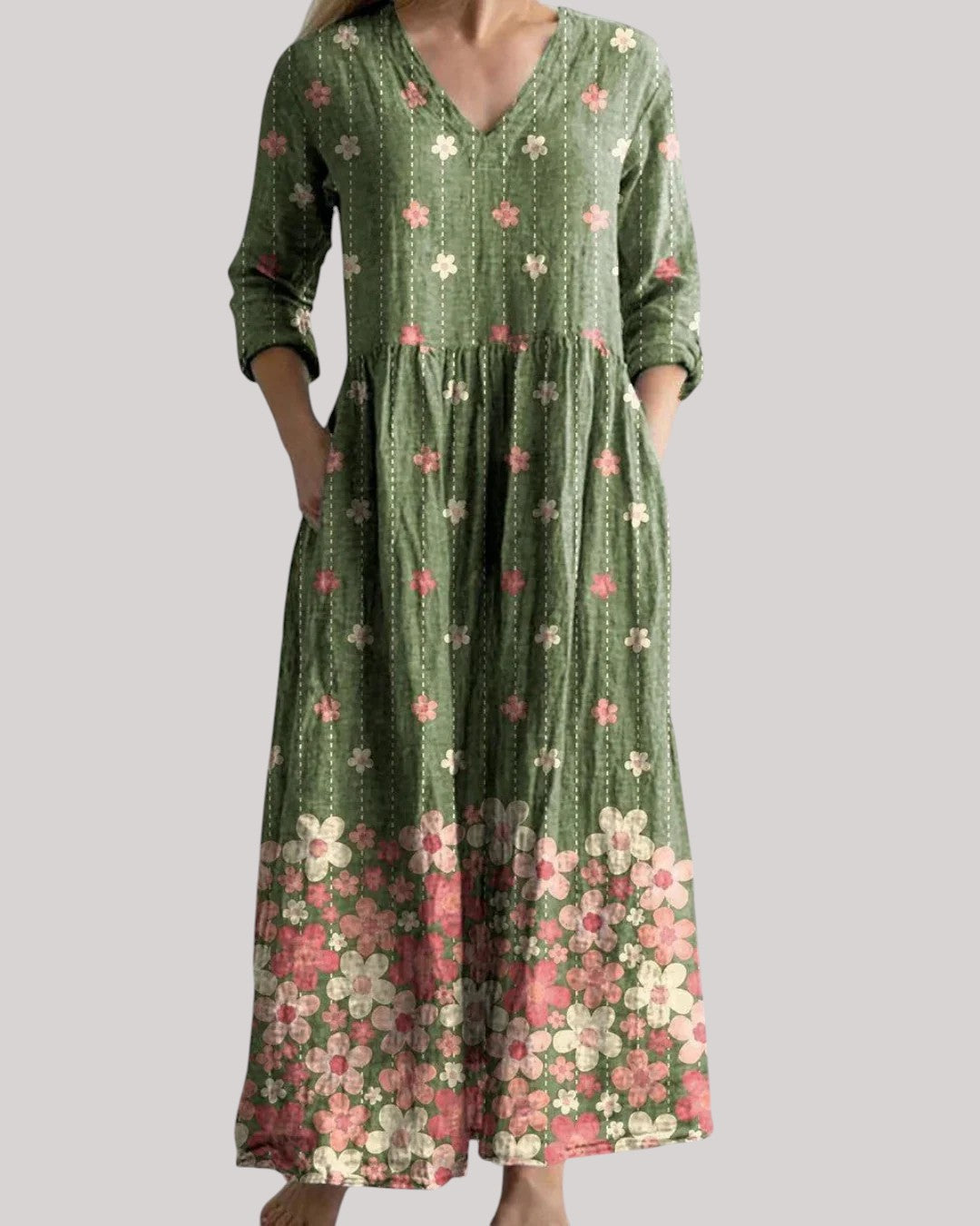Sigrid | Vintage blommig maxiklänning