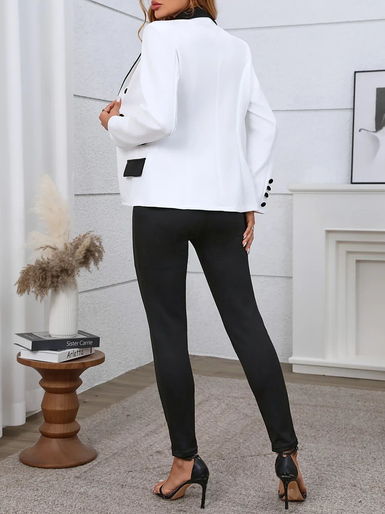 Stockholm Atelier™ - Chic Color Block Two-piece Set