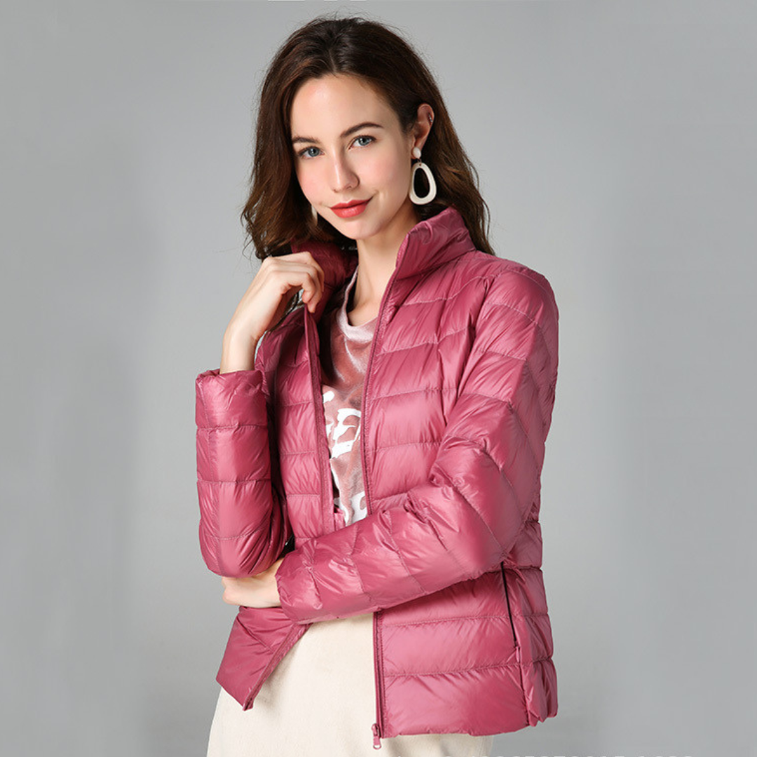 Stockholm Atelier™ | Aurora - Ny Ultralight Jakke med Hvide Andefjer