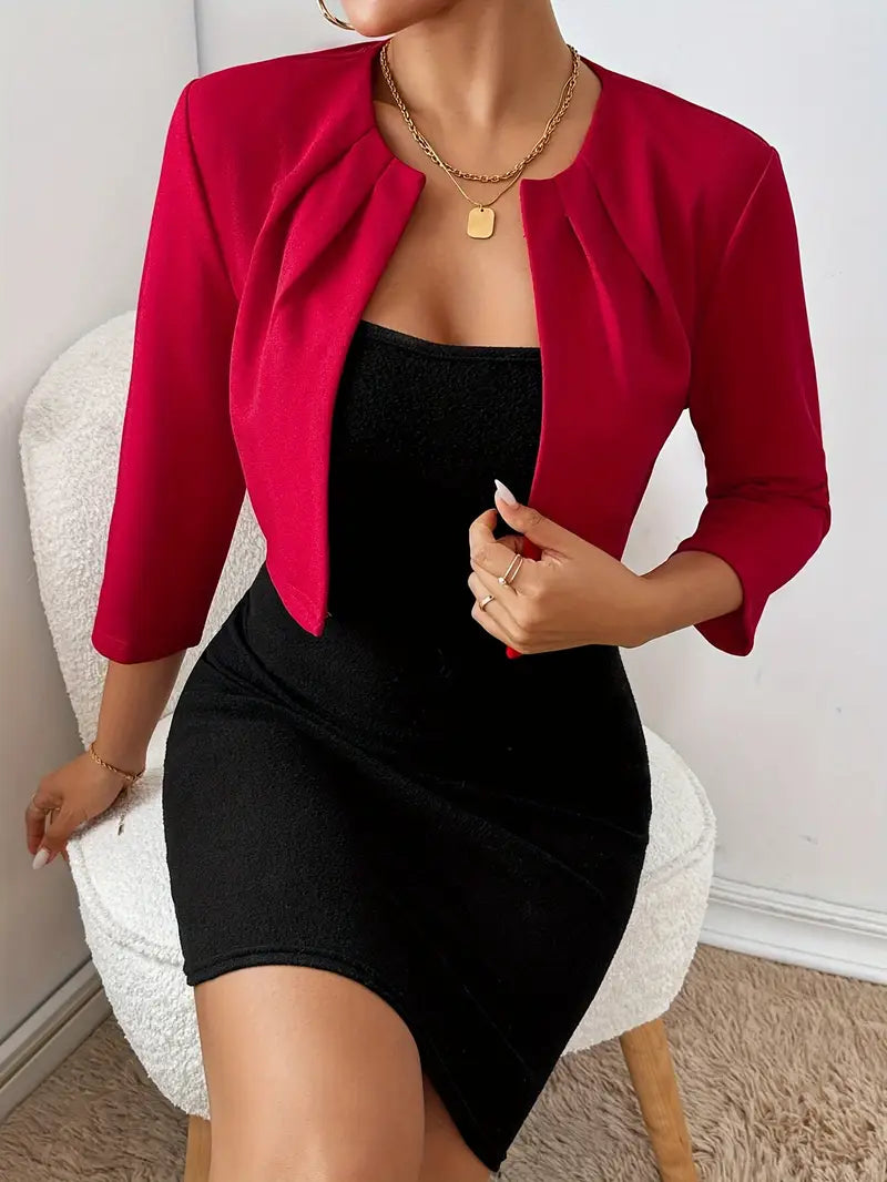 Stockholm Atelier™ - Stylish Pleated Collar Blazer