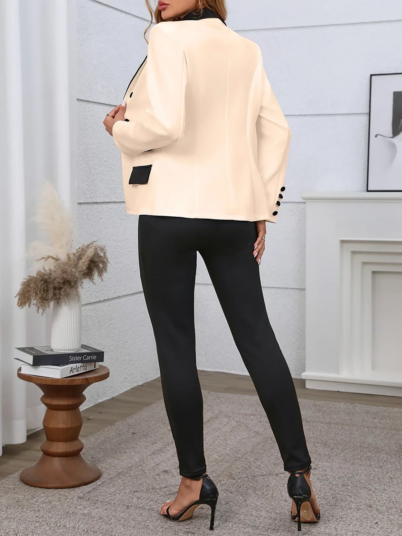 Stockholm Atelier™ - Chic Color Block Two-piece Set