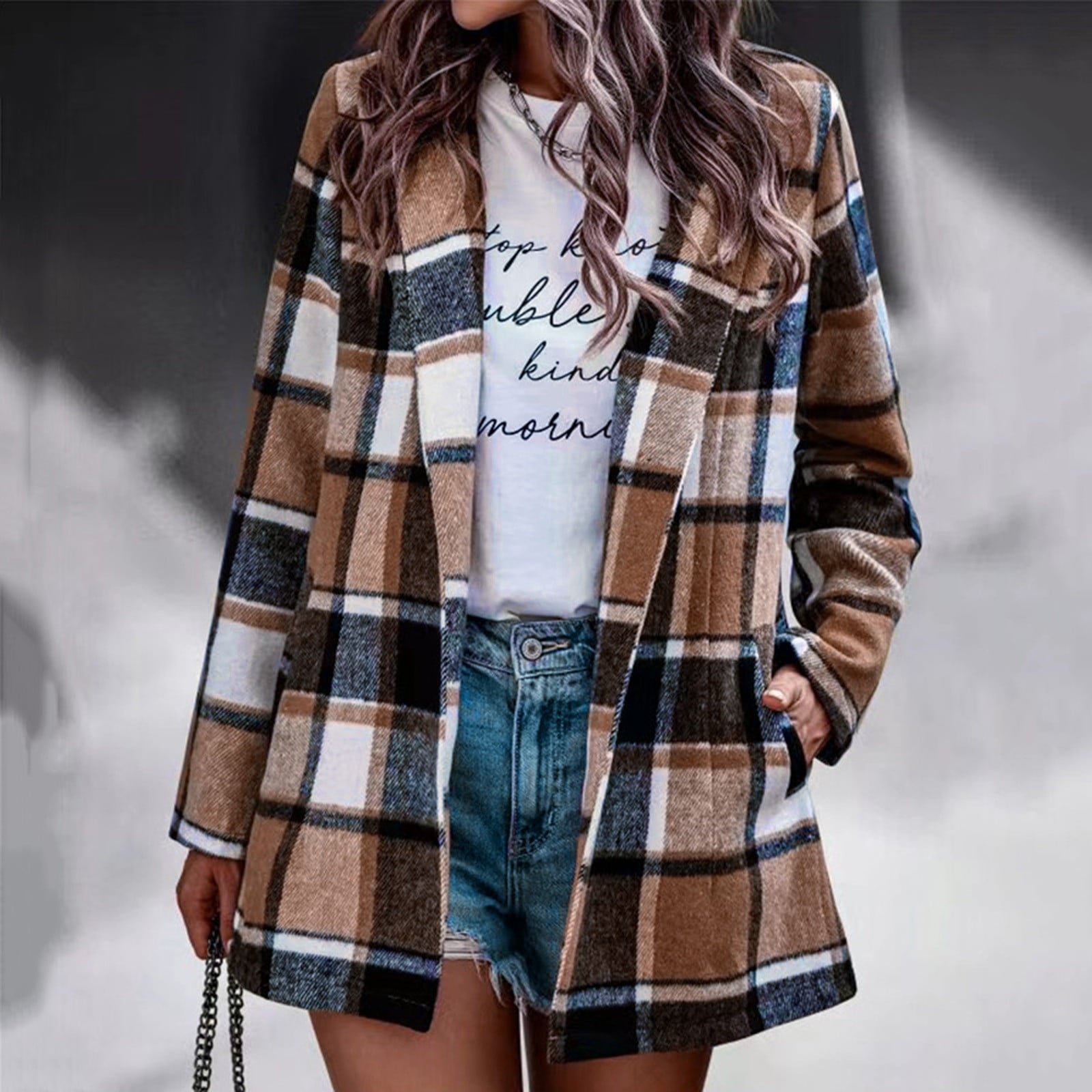 Stockholm Atelier™ - Vintage Plaid Blazer