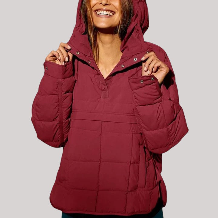 Ebella – Vattentät oversize hoodiejacka med huva