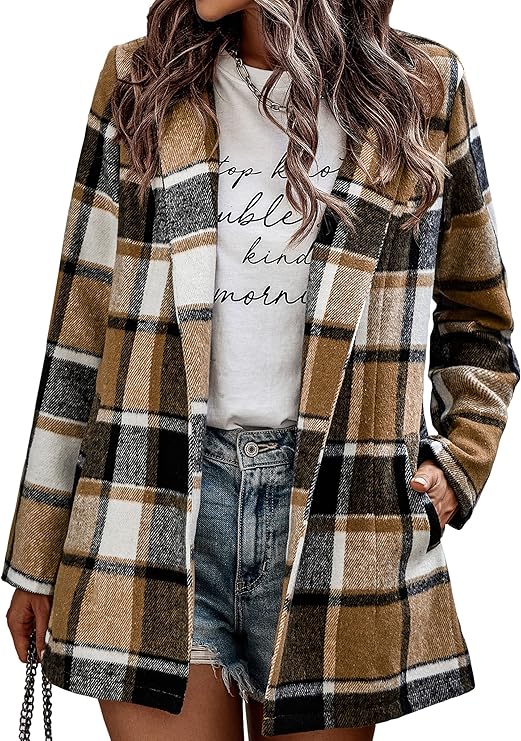 Stockholm Atelier™ - Vintage Plaid Blazer