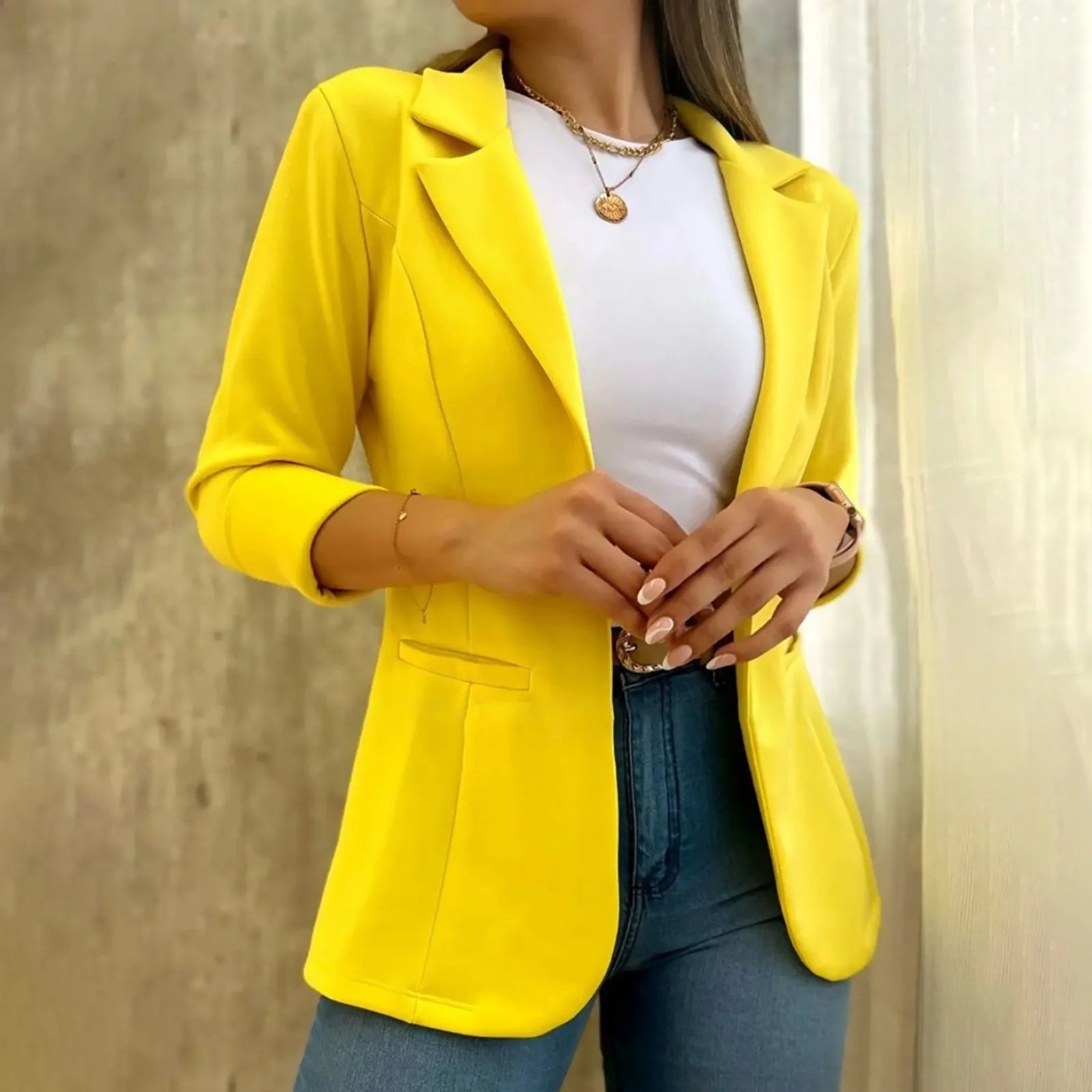 Stockholm Atelier™ - Minimalist Long Sleeve Blazer