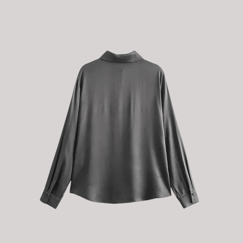 Violett | Glansig blus