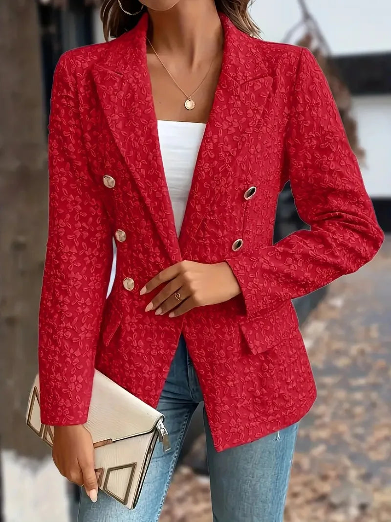 Stockholm Atelier™ - Stylish Double Breasted Pockets Vintage Blazer