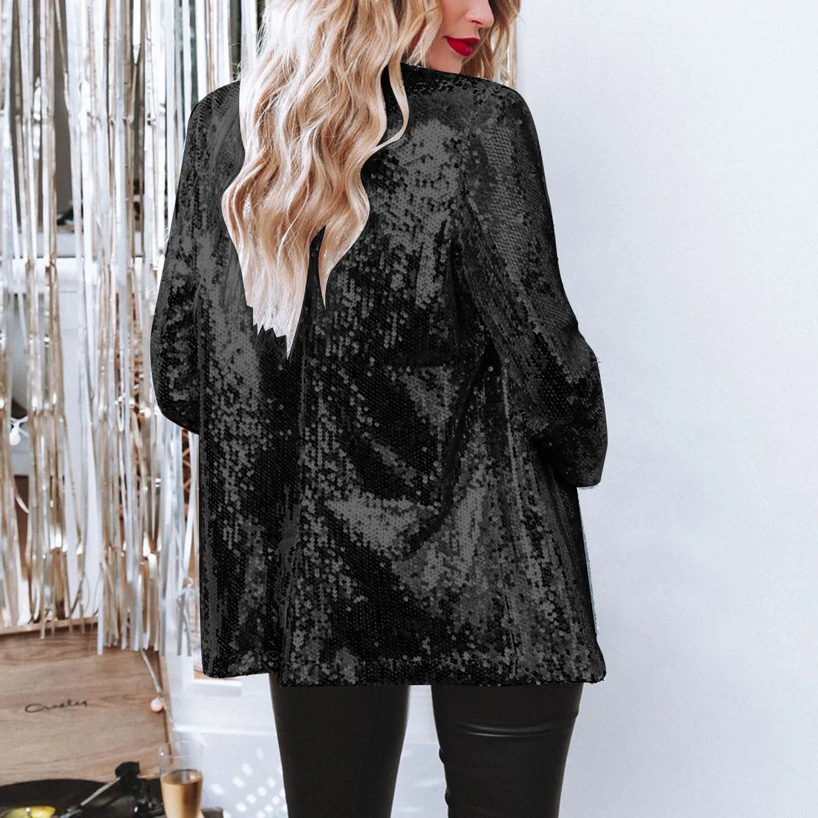 Stockholm Atelier™ – Elegant Sequins Blazer