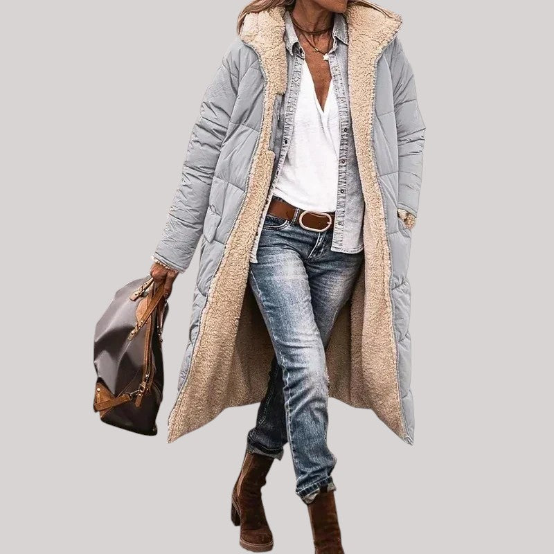 Tova - Oversize vinterkappa med sherpa-foder