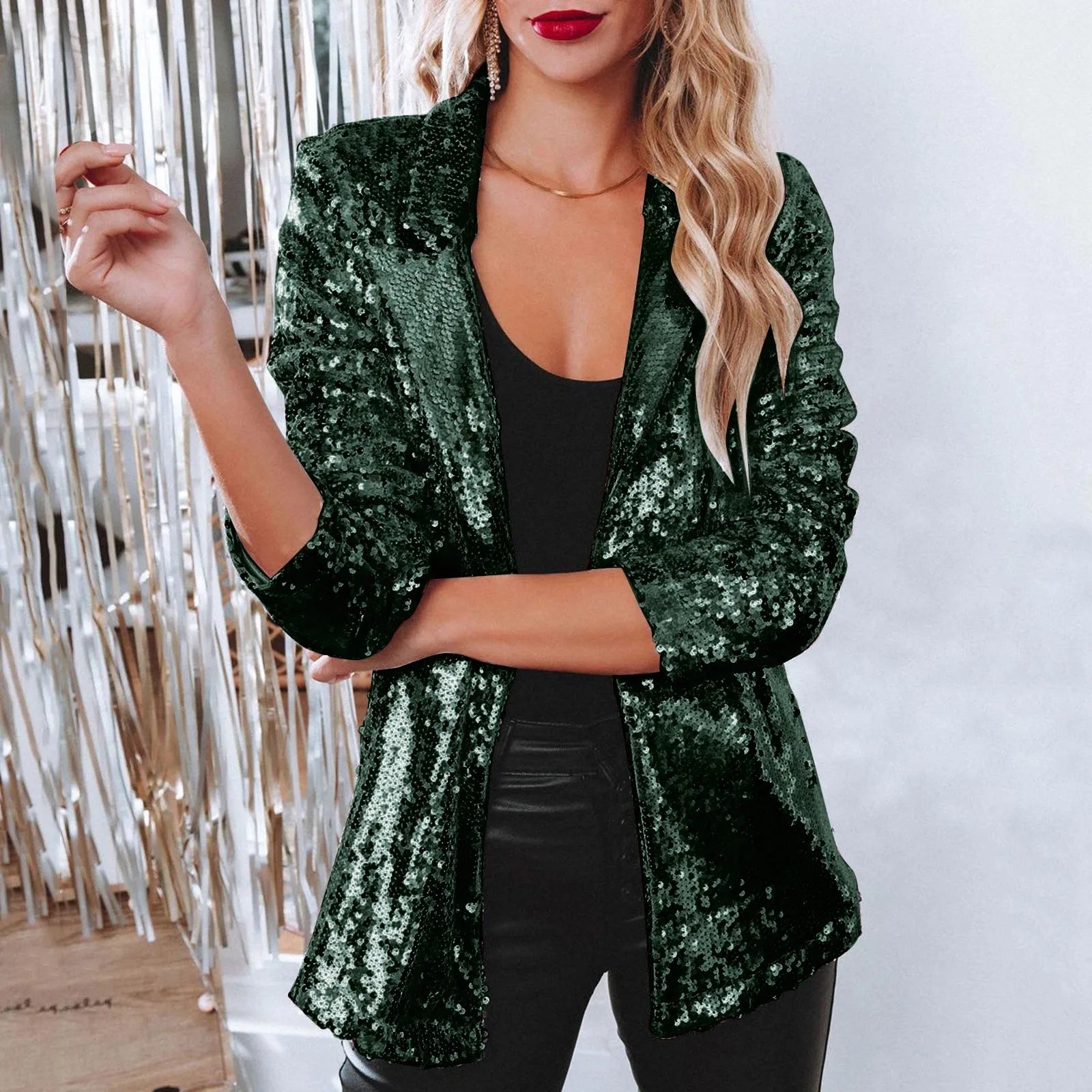 Stockholm Atelier™ – Elegant Sequins Blazer