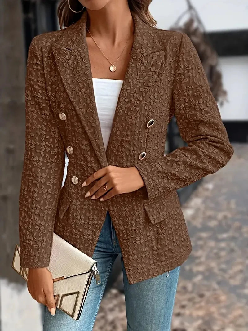 Stockholm Atelier™ - Stylish Double Breasted Pockets Vintage Blazer