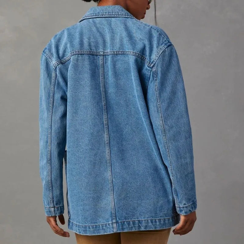 Stockholm Atelier™ - Stylish Denim Blazer Jacket