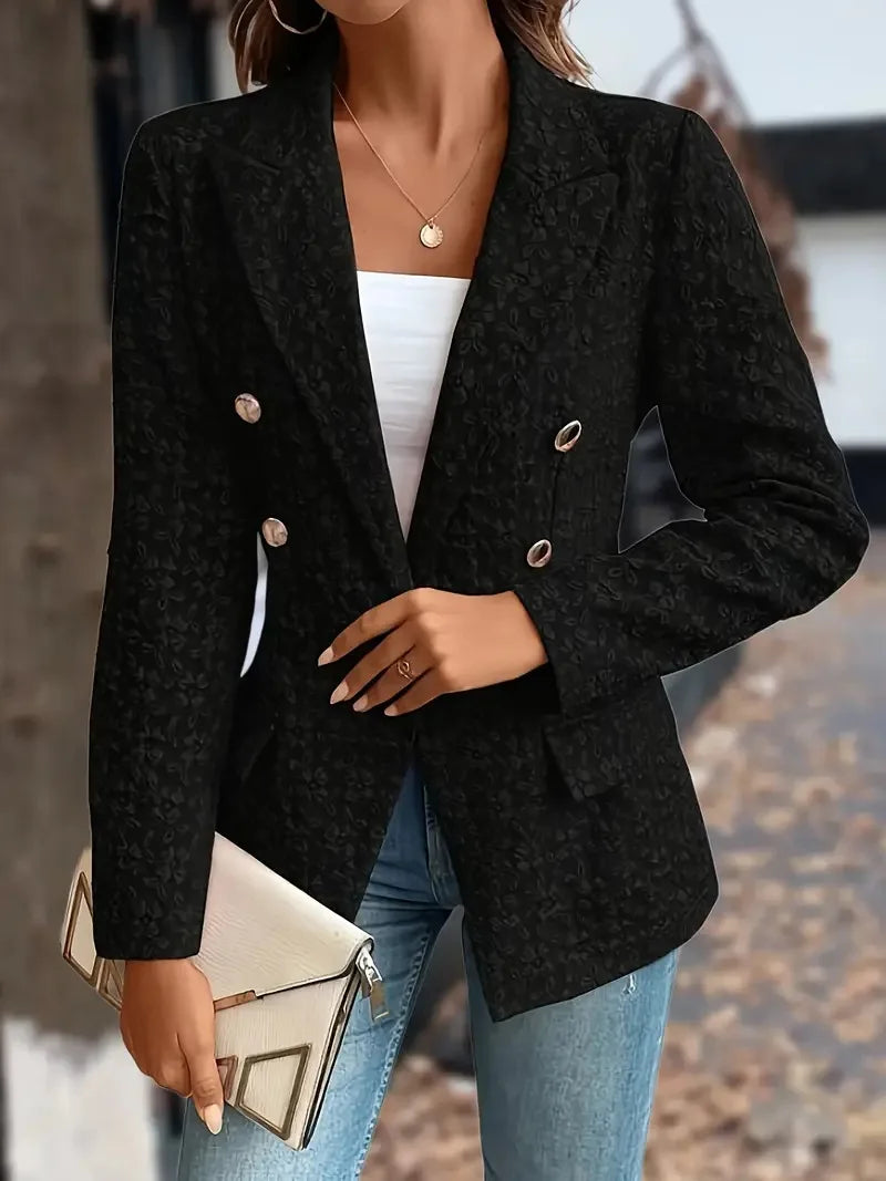 Stockholm Atelier™ - Stylish Double Breasted Pockets Vintage Blazer