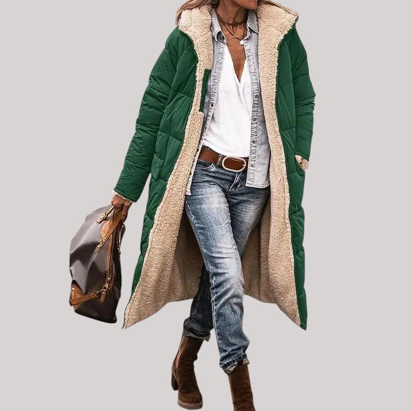 Tova - Oversize vinterkappa med sherpa-foder