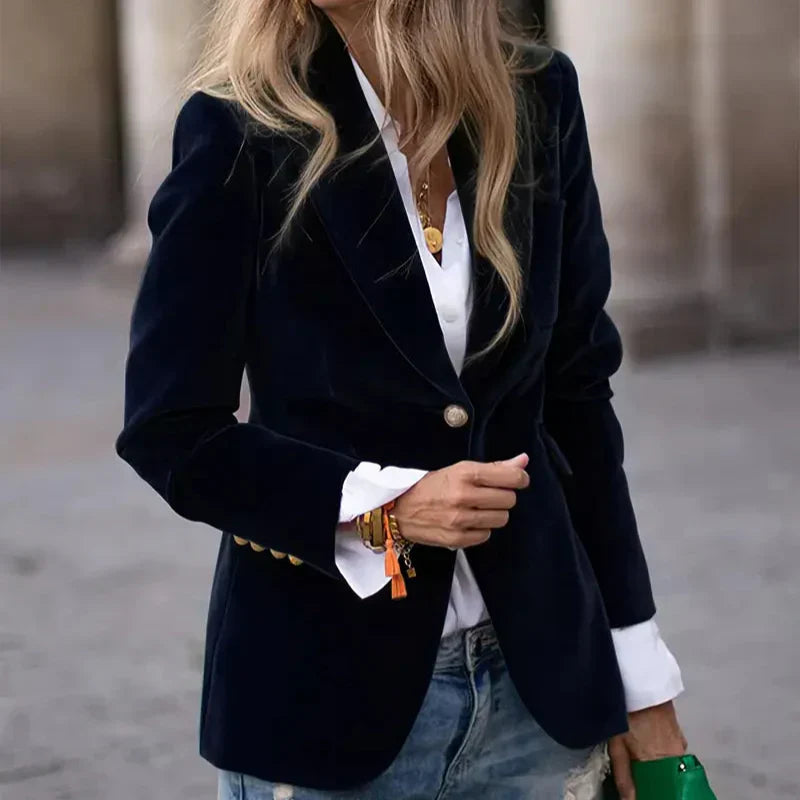 Stockholm Atelier™ - Elegant Velvet Blazer