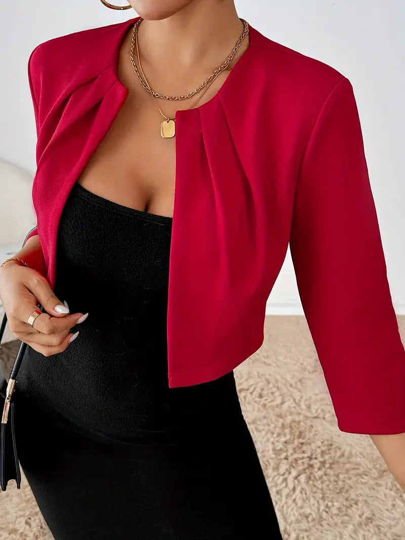 Stockholm Atelier™ - Stylish Pleated Collar Blazer