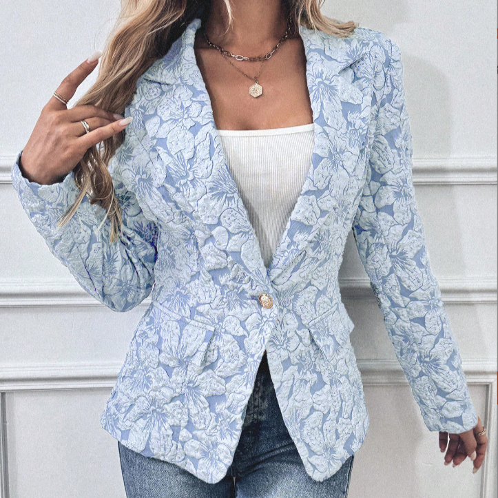 Stockholm Atelier™ - Stylish Floral Print Blazer