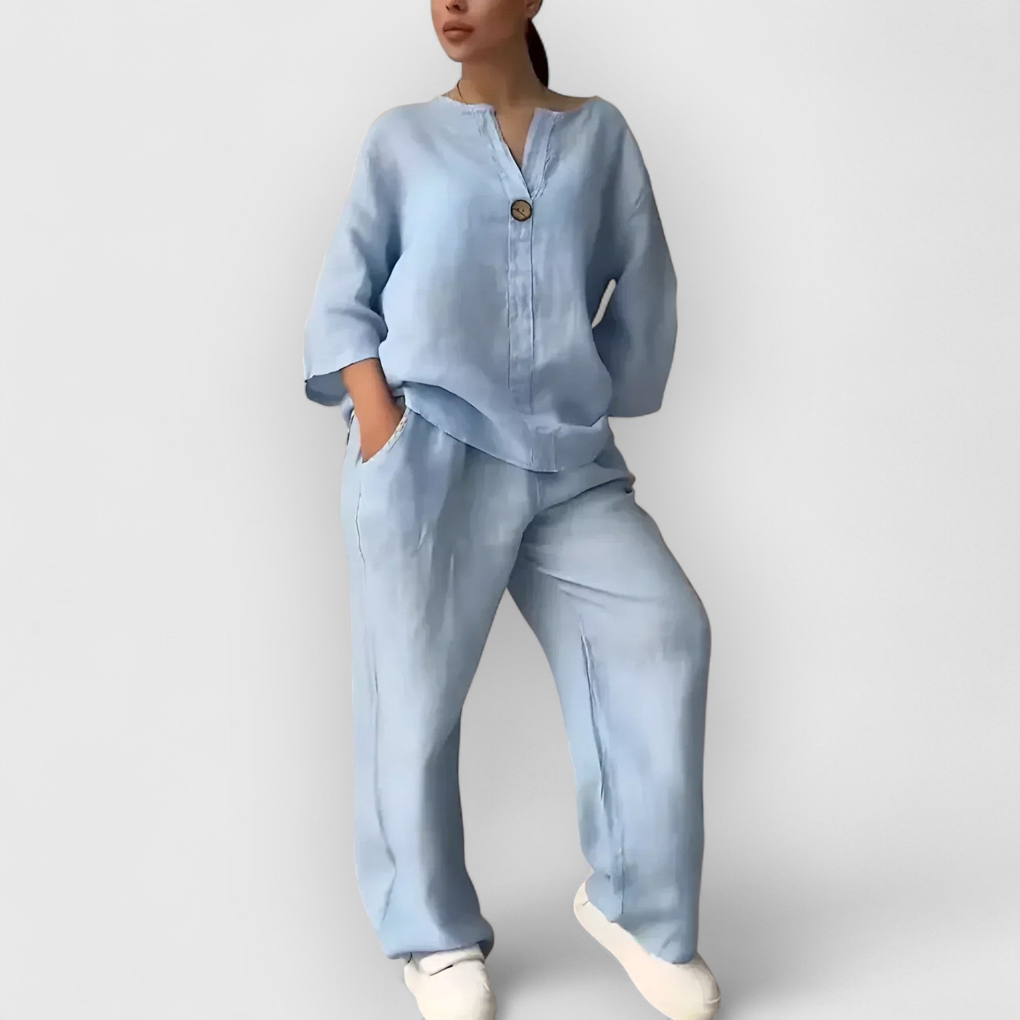 Stockholm Atelier™ | Tvådelat linneset i avslappnad, elegant stil