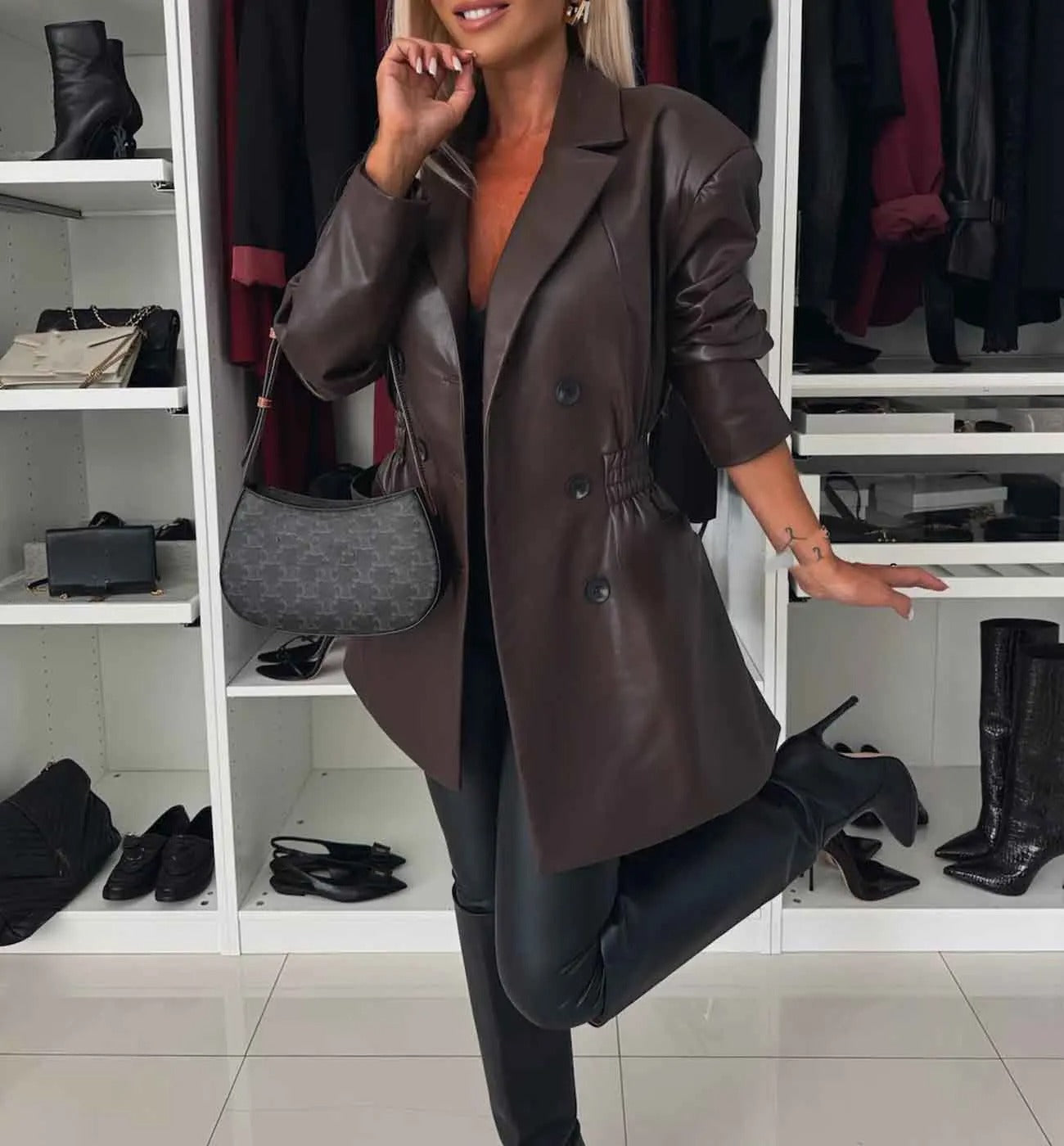 Stockholm Atelier™ - Chic Double-Breasted Blazer