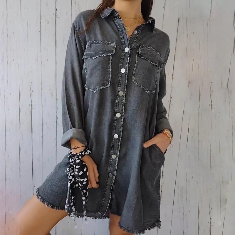 Stockholm Atelier™ - Trendy Oversized Denim Blazer